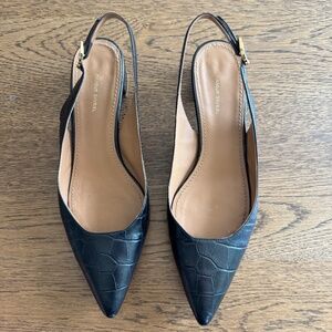 Mansur Gavriel  Sling Back Pointed Toe Heel  Size  35 1/2